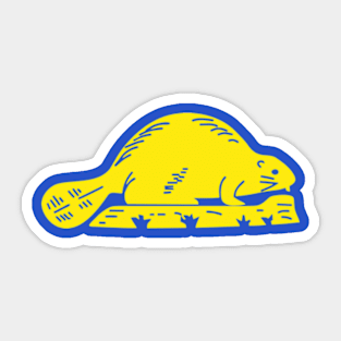 Flag of Oregon - Just The Beaver Sticker